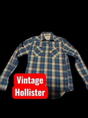 Vintage Men's Hollister Button Up Size Large